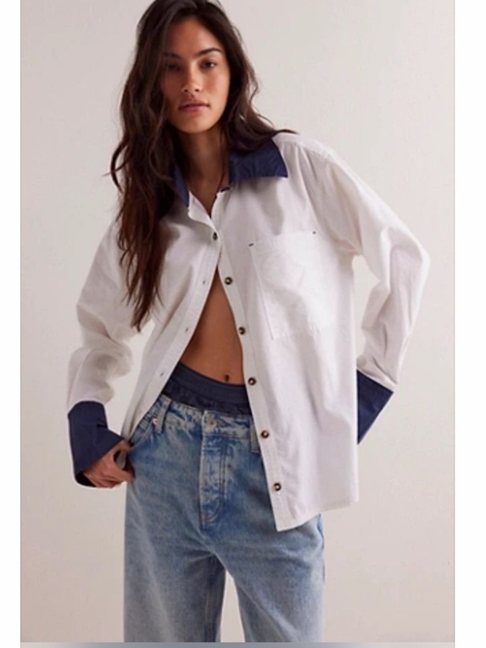Free People Tommy Oxford Shirt NWOT